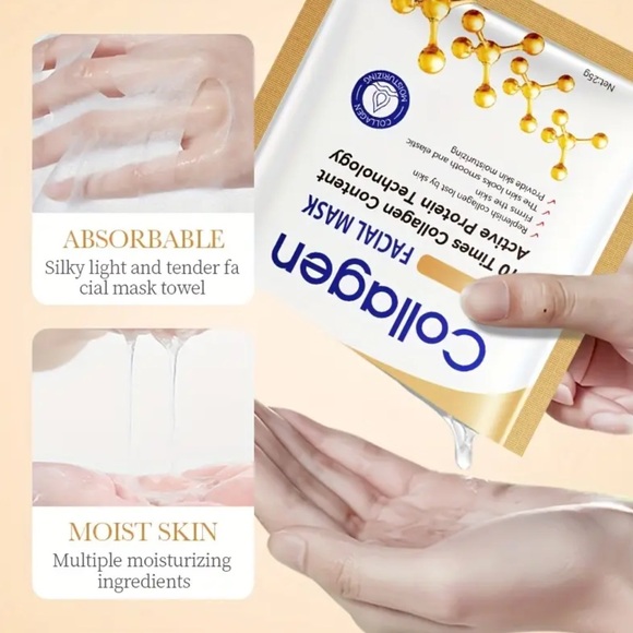 TEN Collagen Facial Masks NEW womens skincare MSRP $7.95 each - Picture 5 of 9